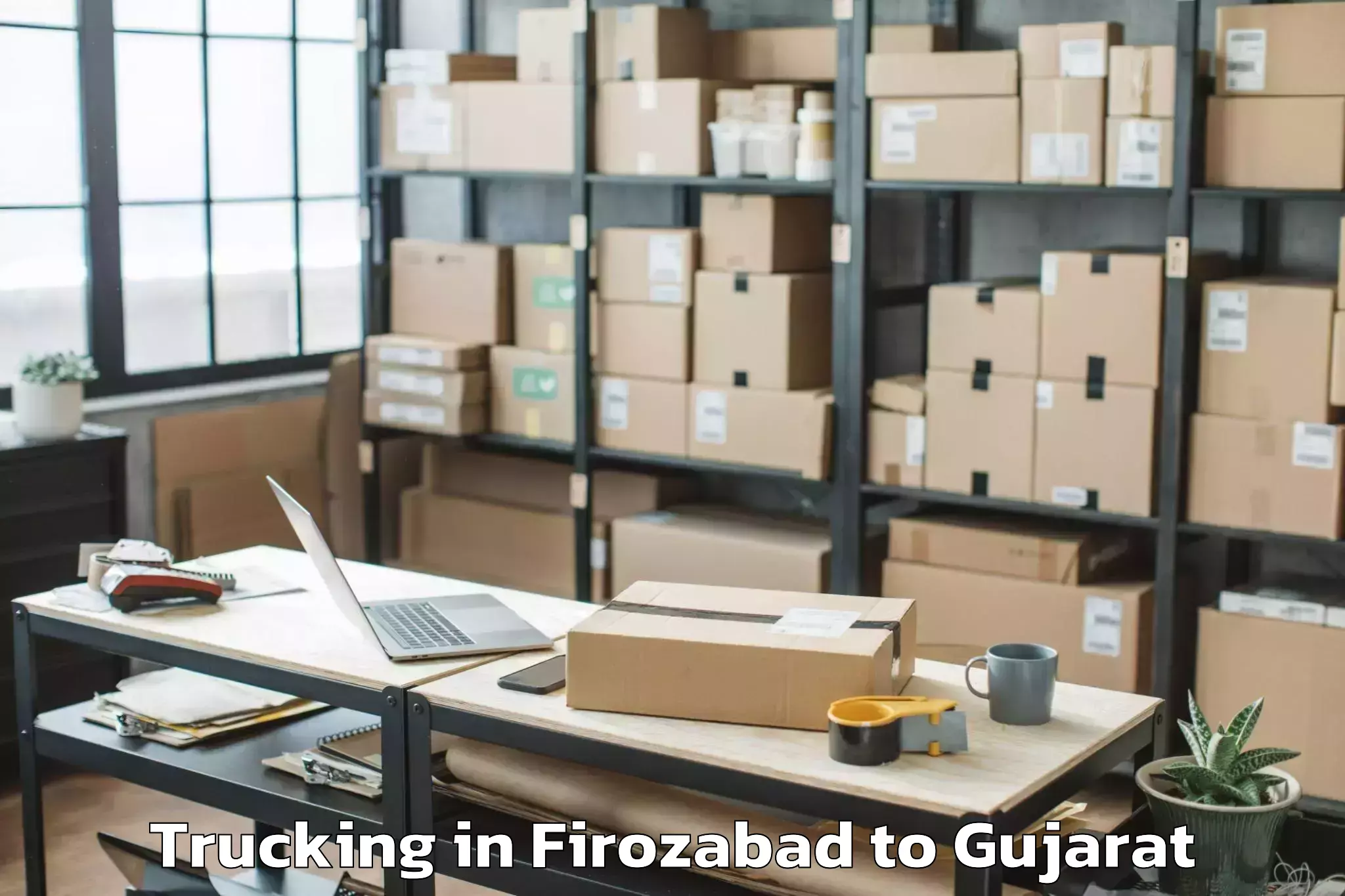 Reliable Firozabad to Kheda Trucking